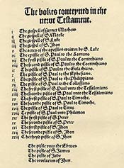 List of New Testament Books in the Cologne Fragment.