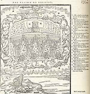 The Vision of Ezekiel from the Geneva Bible of 1560