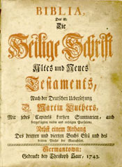 Saur Bible 1743